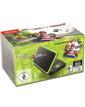 New Nintendo 2DS XL -Black Lime Green inkl. Mario Kart 7-