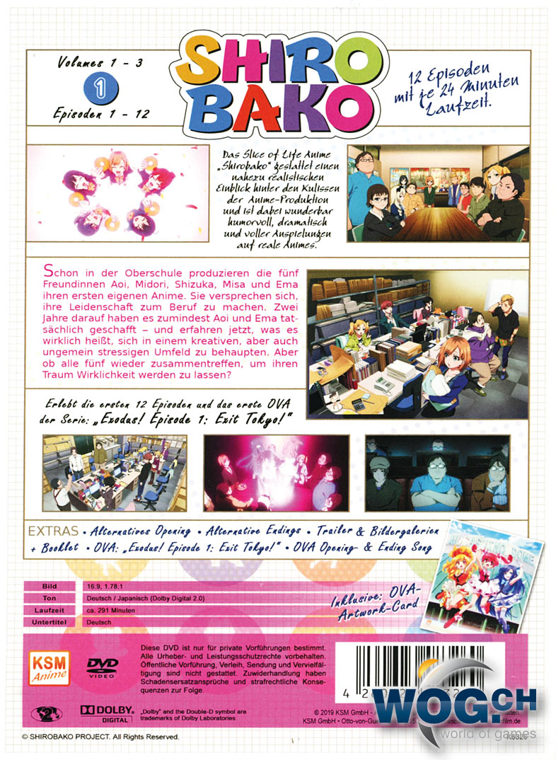Shirobako - Box 1 (Vol. 1 bis 3) [Anime DVD] • World of Games