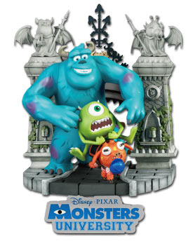 Die Monster Uni - Mike & Sulley Diorama Stage 128DX