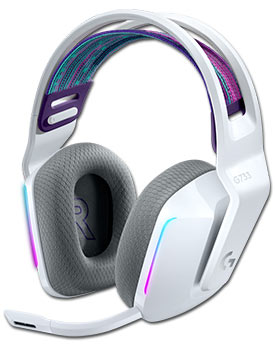 G733 Lightspeed Wireless RGB Gaming Headset -White-