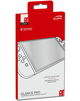 Glance Pro Tempered Glass Screen Protection Kit for Switch OLED