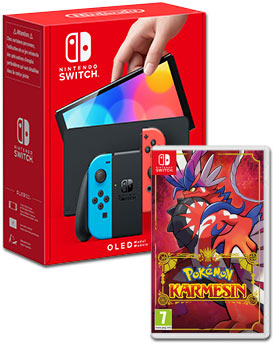 Nintendo Switch OLED - Pokémon Karmesin Set -Red/Blue-