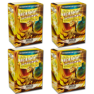 Dragon Shield Card Sleeves Standard -Gold- 4er Set (400)