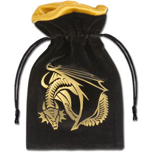 Dice Bag Golden Dragon -Black/Gold-