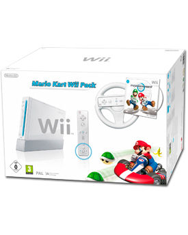Nintendo Wii PAL Mario Kart Bundle -weiss- (inkl. Mario Kart)