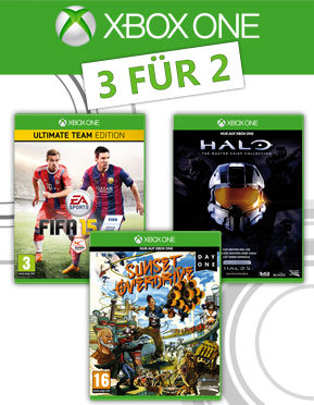 3für2 Spiele-Set Nr. 4 (FIFA 15, Halo: Master Chief & Sunset Overdrive)