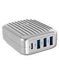 4-Port Charger -Silver-