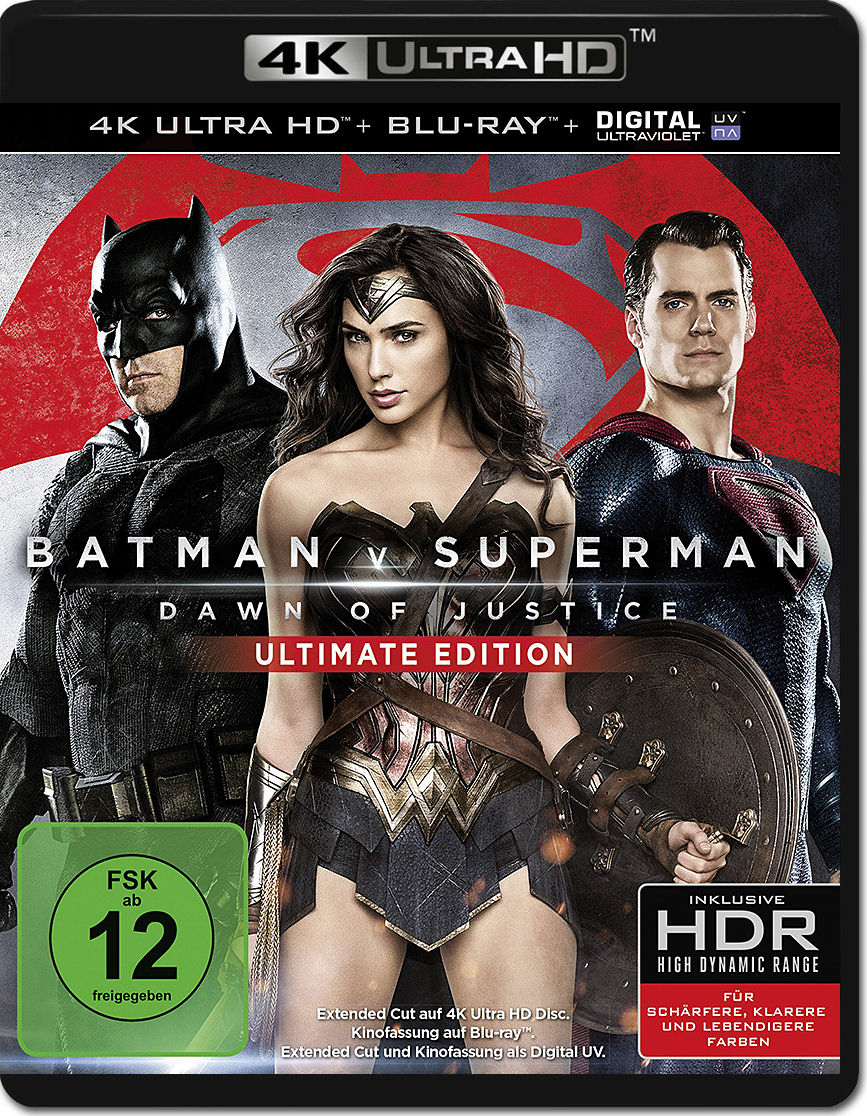 Batman v Superman: Dawn of Justice - Ultimate Edition Blu-ray UHD (2 Discs)
