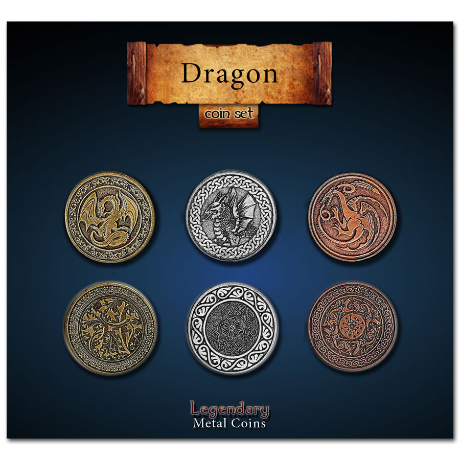 Legendary Metal Coins - Dragon Coin Set