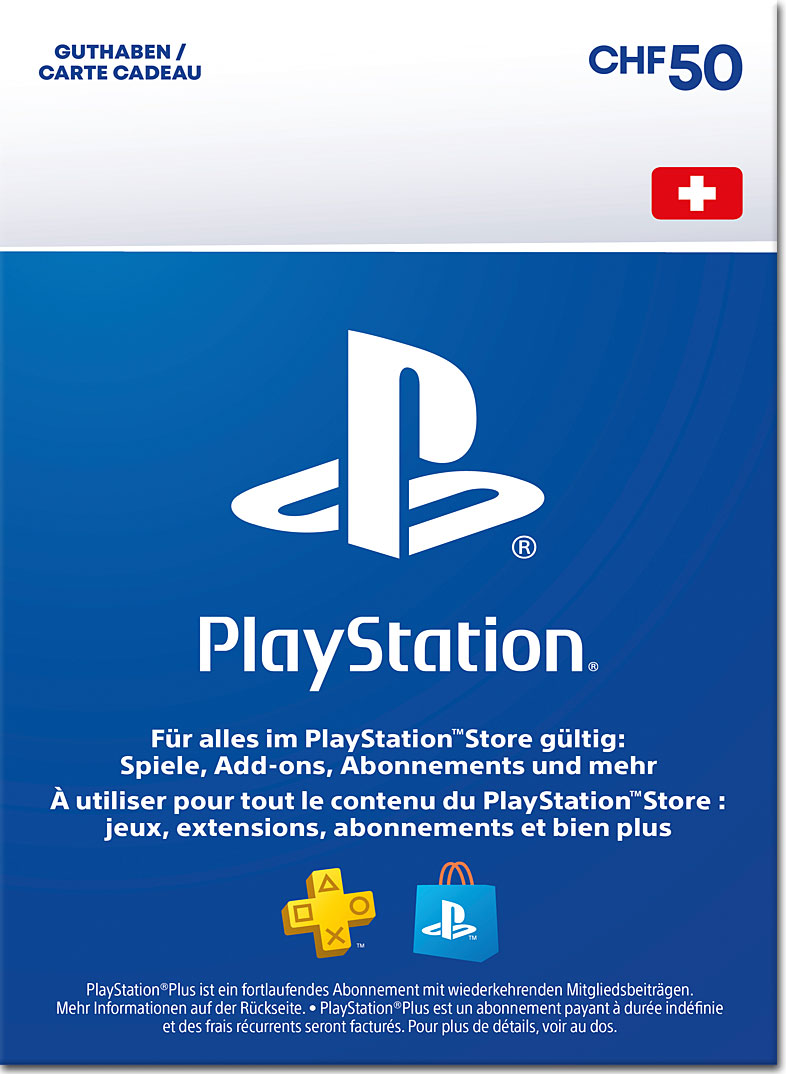 PlayStation Store Guthaben CHF 50.-- (Sony)