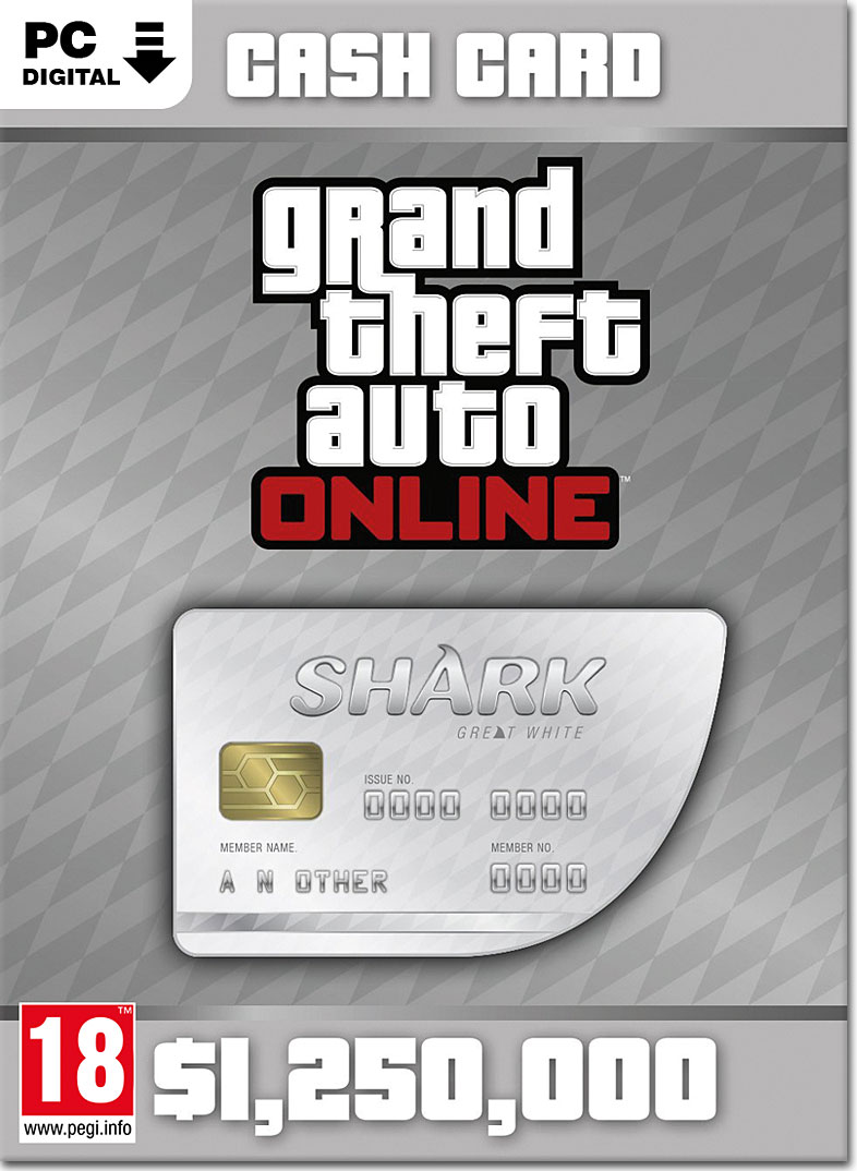 Grand Theft Auto 5: Great White Shark 1'250'000 Cash Card