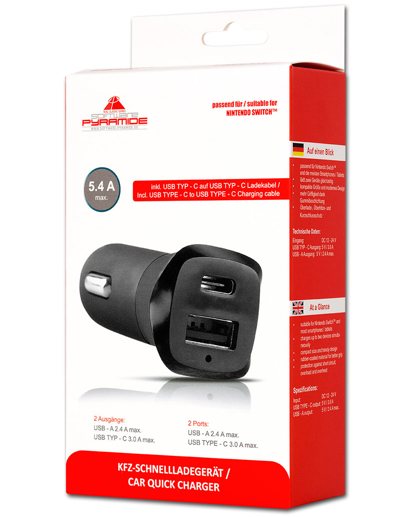 Car Quick Charger & USB-C Cable