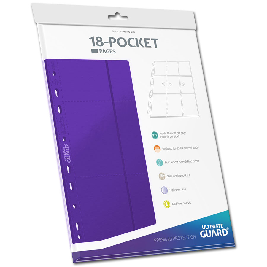 18-Pocket Side-Loading Pages (10 Pages) -Purple-