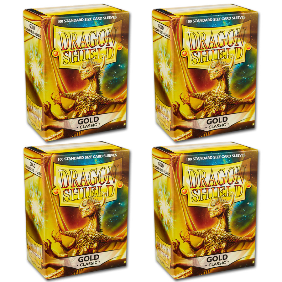 Dragon Shield Card Sleeves Standard -Gold- 4er Set (400)