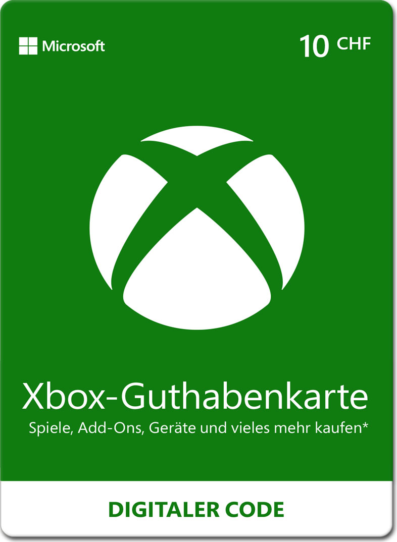 Microsoft Xbox Guthabenkarte CHF 10.--