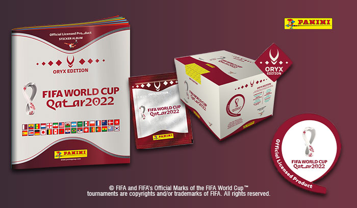 FIFA World Cup Qatar 2022TM Oryx Edition official Sticker 100-Box & Stickeralbum (Panini Sticker)